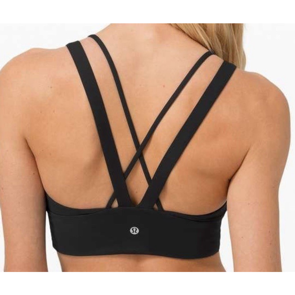LULULEMON PUSHING LIMIT BRA C/D CUP BLACK COLOR SIZE 4 PTP 13”